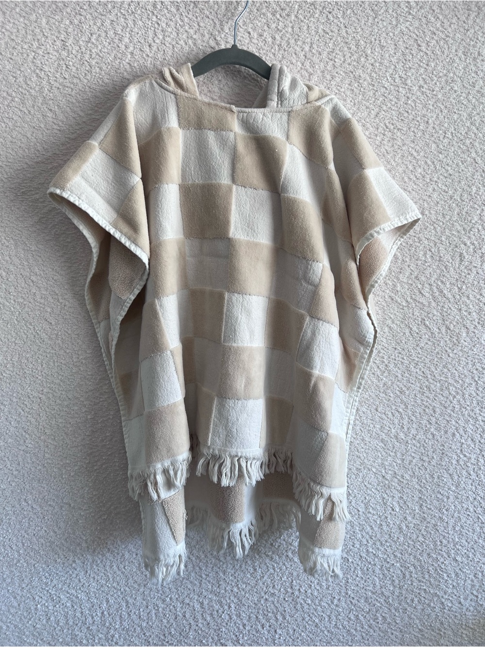 Brixton Phoenix Toddler Terry‎ Cloth Soft Hooded Towel Poncho Checkered One Size
